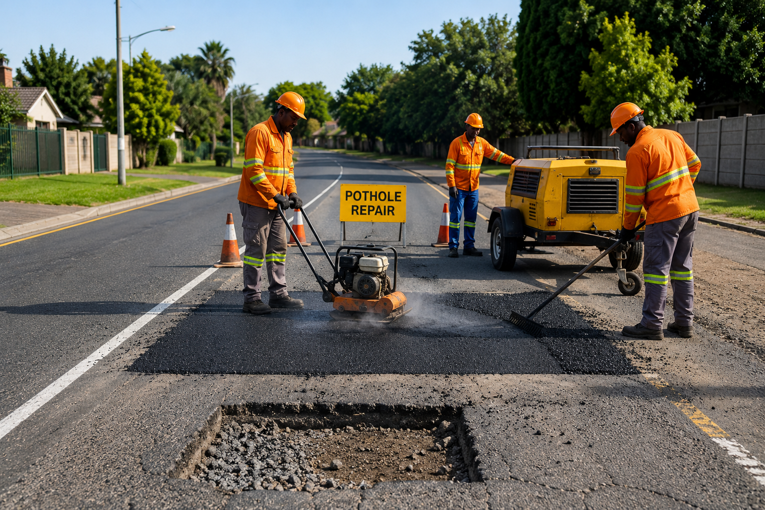 Pothole Filling & Speed Hump Marking